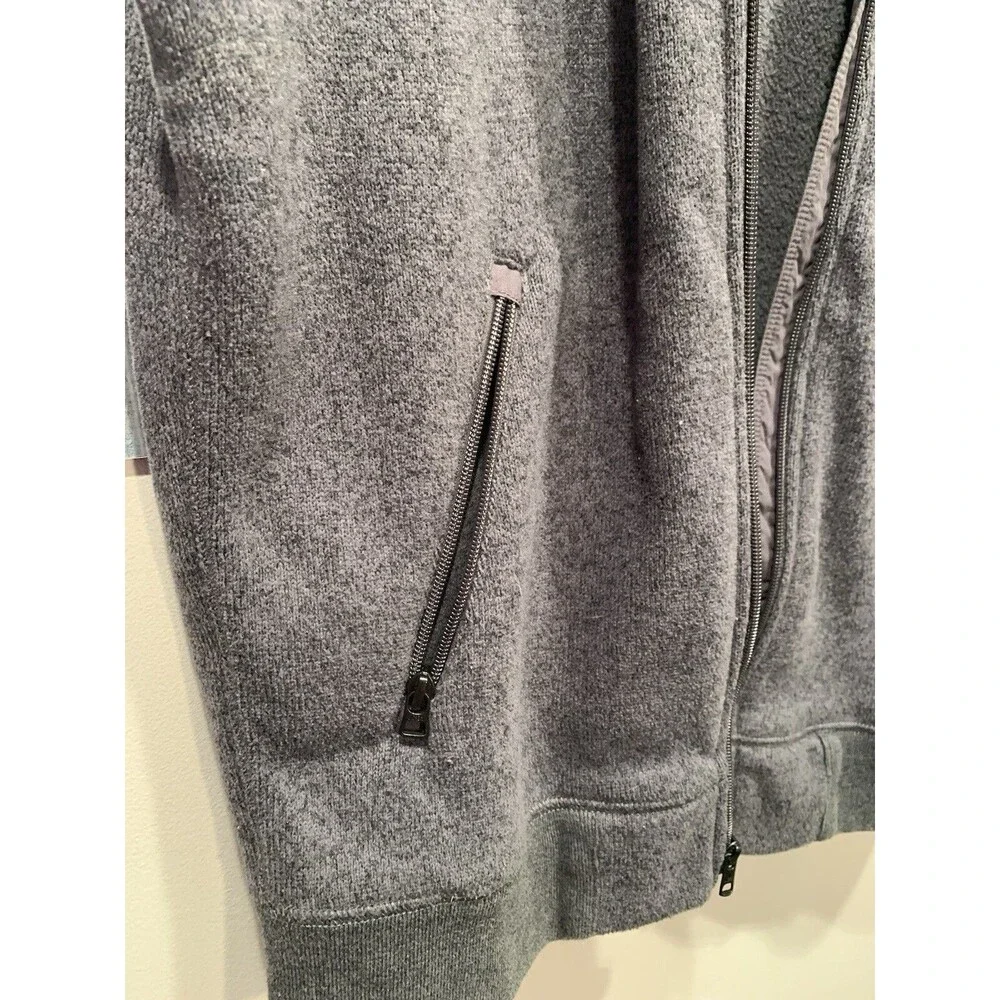 Vest Full Zip Pockets Summit Grey Fleece J.Crew Knit Wear Mens MED  VGUC